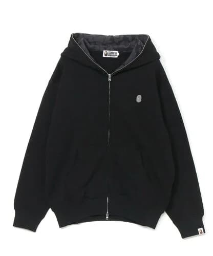 A BATHING APE ONE POINT RELAXED FIT ZIP HOODIE