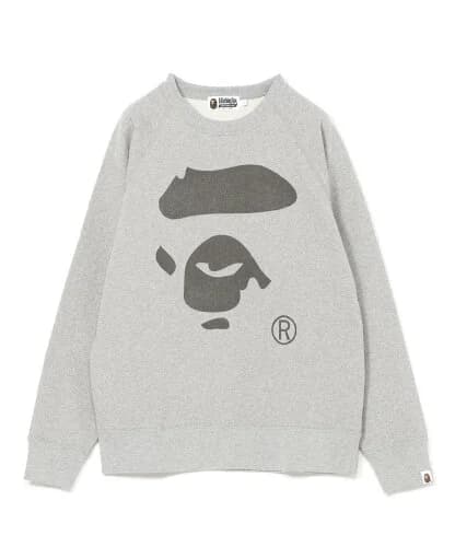 A BATHING APE APE FACE CREWNECK SWEATSHIRT