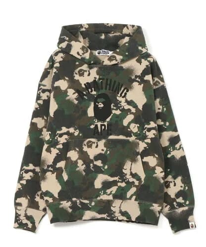 A BATHING APE MAP CAMO PULLOVER HOODIE