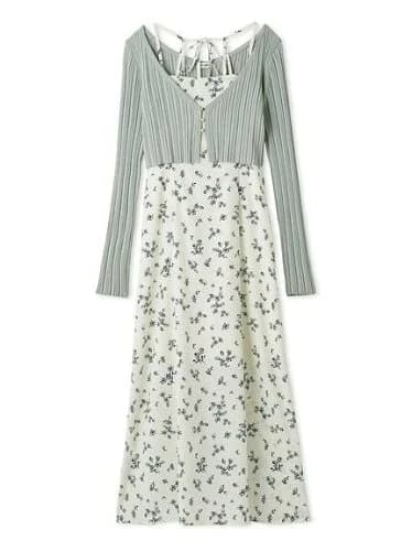 LILY BROWN ニットカーデセットキャミワンピース