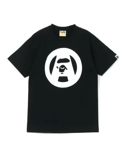 A BATHING APE STENCIL CIRCLE APE FACE TEE