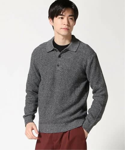 BANANA REPUBLIC FACTORY STORE (M)SEED STITCH LS POLO