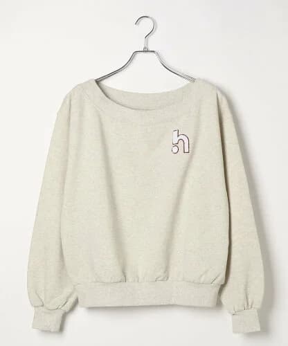 Heather ワンショルサガラ刺繍裏毛スウェット