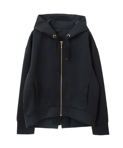 YECCA VECCA バックプリーツZIPフーディ