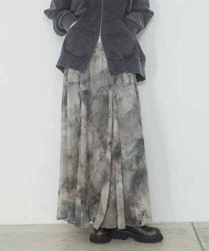 JEANASIS ニュアンスプリントフレアスカート