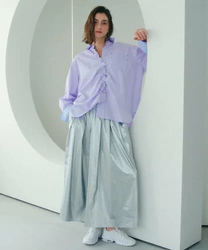 YECCA VECCA タックボリュームロングスカート