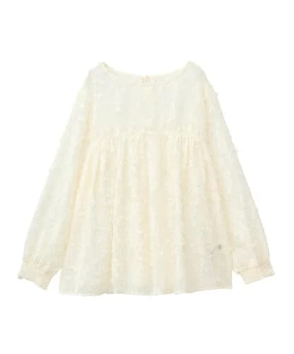 YECCA VECCA 2wayカットジャガードペプラムブラウス