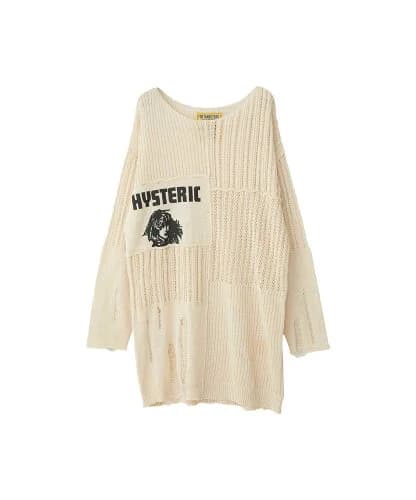 HYSTERIC GLAMOUR THE HYSTERIC WOMAN クラッシュセーター