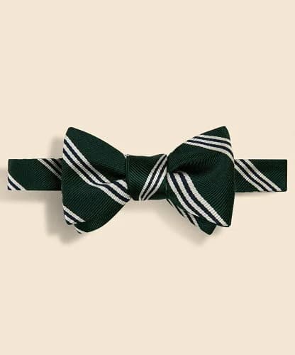 BROOKS BROTHERS シルク ミニBB#1ストライプ レップボウタイ Made in USA