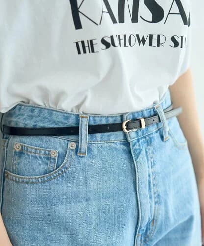 YECCA VECCA ゴールドバックル細ベルト
