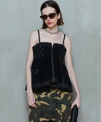 MAISON SPECIAL Washed Peplum Tops