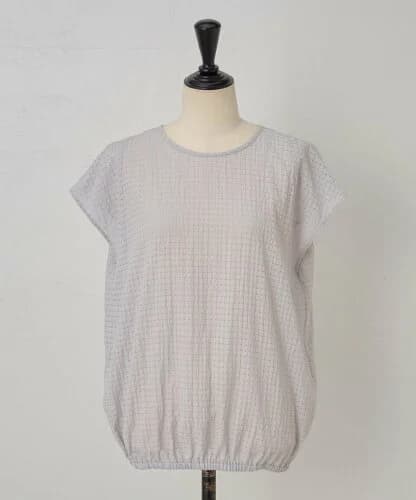 BEARDSLEY シアーチェックフレンチブラウス