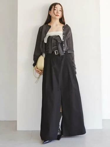 SNIDEL チノワイドスカート