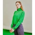 tシャツ Tシャツ ウールナイロンミラノリブタートルネックニットソー レディース