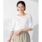 tシャツ Tシャツ 「洗える」エンブロイダリー フロントデザイン Tシャツ レディース