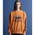 トレーナー スウェット Schott/ショット/PIGMENT O/D CREW SWEAT ”BULL FIRE”/ピグメント クルースウェット ”