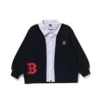 カーディガン BATHING APE SHIRT LAYERED CARDIGAN K キッズ