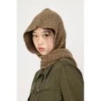 マフラー WOOL MIX KNIT HOODED MUFFLER ウール ミックス ニット フーデッド マフラー レディース