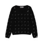 ニット CRYSTAL STONE BAPE KNIT SWEATER L レディース