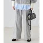 パンツ 「手洗い可能」ワンタック ストレート パンツ gray レディース