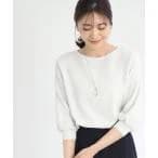 ニット 「SALE/WEB限定カラーあり／洗える」ドルマン風シャイニーニット レディース