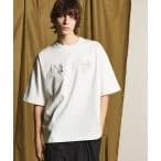 tシャツ 「UNISEX」Eagle Embroidery Prime-Over Crew Neck T-shirt/イーグル刺繍プライムオーバークル