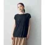 tシャツ Tシャツ ウェーブプリーツプルオーバー レディース