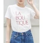 tシャツ Tシャツ 前後ロゴコンパクトT レディース