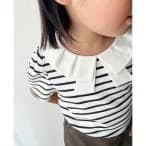 tシャツ Tシャツ リュバンカラー カットソー kids(90cm-140cm) レディース