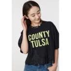 tシャツ Tシャツ ヘムレーストップス レディース