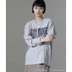 tシャツ Tシャツ GOOD ROCK SPEED/NYC プリント ロングスリーブTシャツ アッシュ レディース