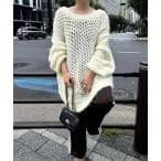 ニット 「Ltd.」OVER MESH KNIT レディース