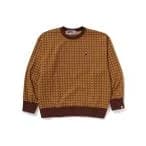 トレーナー スウェット STA HOUNDSTOOTH JACQUARD RELAXED FIT CREWNECK SWEATSHIRT メンズ