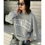 スウェット NOUNLESS（ナウンレス）別注COLLEGE LOGO OVER SWEAT レディース