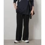 パンツ スラックス ウールライクサージタックパンツ レディース