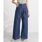パンツ デニム ジーンズ ラメデニム タックデニムパンツ レディース