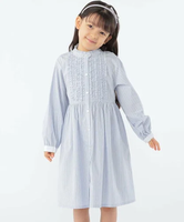 【SALE／30%OFF】SHIPS KIDS SHIPS KIDS:100~130cm / フリル シャツ ワンピース シップス ワンピース・ドレス シャツワンピース ブルー ベージュ【送料無料】