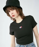 【SALE／40%OFF】TOMMY JEANS スリムバッジリブTシャツ トミーヒルフィガー トップス カットソー・Tシャツ