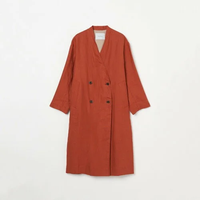 【SALE／30%OFF】HELIOPOLE DUNGAREES LINEN LONG COAT エリオポール ジャケット・アウター その他のジャケット・アウター オレンジ ベージュ グリーン【送料無料】