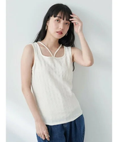 【SALE／50%OFF】earth music&ecology 前後2wayタンクトップ アースミュージック&エコロジー インナー・ルームウェア その他のインナー・ルームウェア ホワイト ブラック ピンク ベージュ ブルー