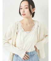 【SALE／20%OFF】earth music&ecology 総レースキャミソール アースミュージック&エコロジー インナー・ルームウェア その他のインナー・ルームウェア ホワイト ブラック ベージュ ブルー