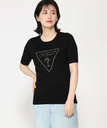 GUESS GUESS 半袖 Tシャツ (W)KAYLA Logo Rn Ss Swtr ゲス トップス ニット ブラック ホワイト【送料無料】