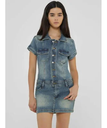 GUESS GUESS デニム ワンピース (W)GUESS Originals Denim Dress ゲス ワンピース・ドレス ワンピース ブルー【送料無料】