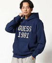 GUESS GUESS パーカー (M)GUESS Embro Hoodie Sweatshirt ゲス トップス パーカー・フーディー ネイビー【送料無料】