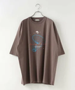 【SALE／30%OFF】LOWRYS FARM カコウプリントSS ローリーズファーム トップス カットソー・Tシャツ グレー ブラック