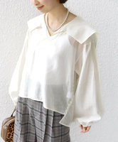 【SALE／40%OFF】SHIPS WOMEN 【WEB限定】＜手洗い可能＞ドット / レオパード プリント シアー ブラウス シップス トップス シャツ・ブラウス ホワイト ブラック ベージュ【送料無料】