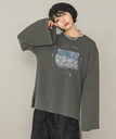 【SALE／45%OFF】PAGEBOY カスレロゴワイドスリーブロンT ページボーイ トップス カットソー・Tシャツ グレー ホワイト