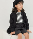 【SALE／30%OFF】ROPE' PICNIC KIDS 【KIDS】フリルジップ裏毛カーディガン/WEB限定サイズ:110cm ロペピクニック トップス カーディガン ブラック グレー