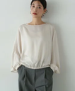 【SALE／30%OFF】N. Natural Beauty Basic サテンドルマンブラウス エヌ ナチュラルビューティーベーシック* トップス シャツ・ブラウス ホワイト ブルー ネイビー【送料無料】