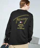 TOMMY JEANS レギュラーシグネチャーツイストロングスリーブTシャツ トミーヒルフィガー トップス カットソー・Tシャツ【送料無料】